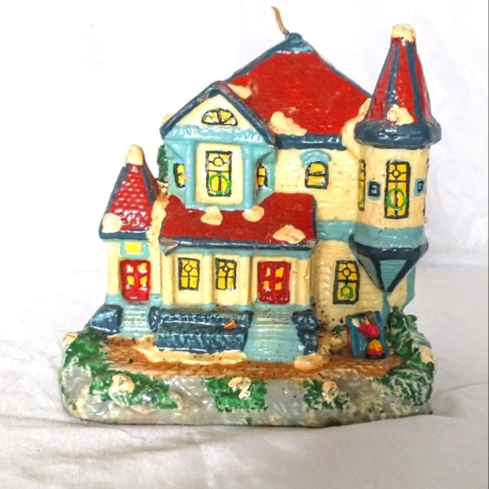 Vintage Christmas Candle Village House